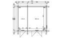 Gartenhaus Hazebrouck 28 | Flachdach | 2-Raum | 28mm | 456x360cm