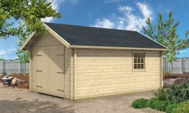 Garage Savoie | Satteldach | Doppelflügeltür | Wandstärke 70 mm | 360x540cm
