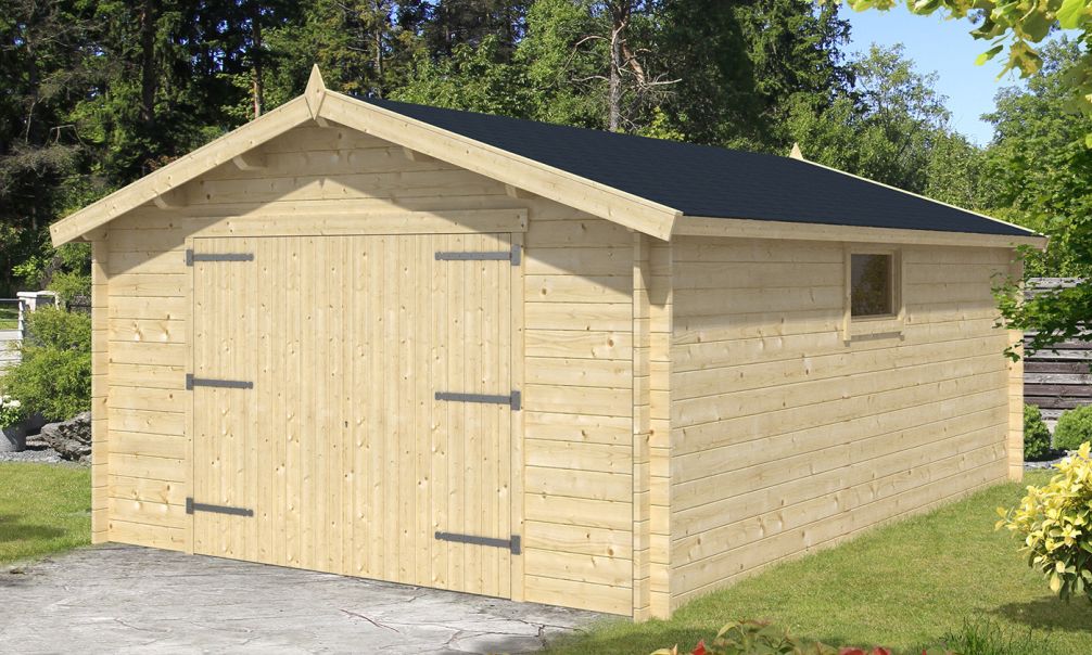 Garage Grand Limousin | Satteldach | Doppelflügeltür | Wandstärke 34mm | 380x560cm