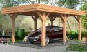 Einzelcarport Ononis | Flachdach | aus Douglasienholz | 380x620cm