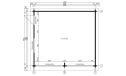Doppelgarage aus Holz Dax 70 | 575 x 510 cm | Garagentore aus Holz | Wandstärke 70 mm