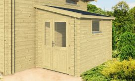 Gartenhaus St Nazaire 180 x 275 x 243 cm | Pultdach | Wandstärke 28 mm