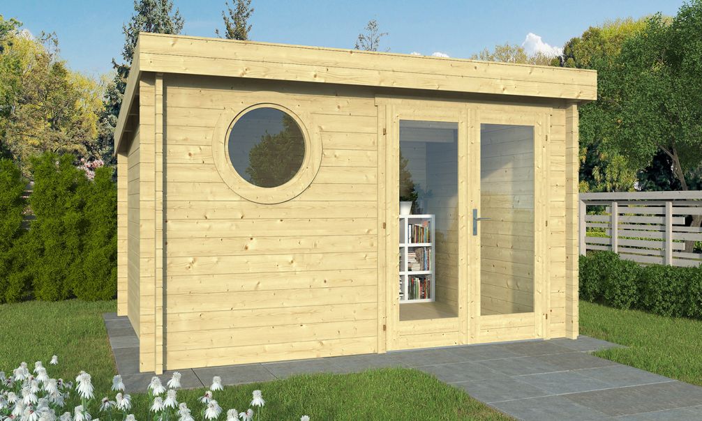 Gartenhaus Carquefou B | 360x275 cm | Pultdach | Wandstärke 44 mm