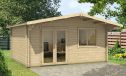 Gartenhaus Lille 500 x 390 x 270 cm + Schleppdach 100 cm | Satteldach | Wandstärke 70mm