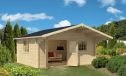 Gartenhaus Zanzibar 1 | 485 x 390 x 293 cm +  Schleppdach 150cm | Satteldach | Wandstärke 70mm