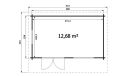 Gartenhaus  Biarritz 480 x 278 x 284 cm + Schleppdach 90 cm | Satteldach | Wandstärke 44mm