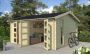 Gartenhaus Carroz | Satteldach| Wandstärke 28mm | 456x360 cm