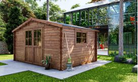 Gartenhaus  Marmande 12 |Satteldach| Kesseldruckimprägniert | 28mm | 380X280cm