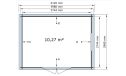 Gartenhaus  Marmande 12 |Satteldach| Kesseldruckimprägniert | 28mm | 380X280cm