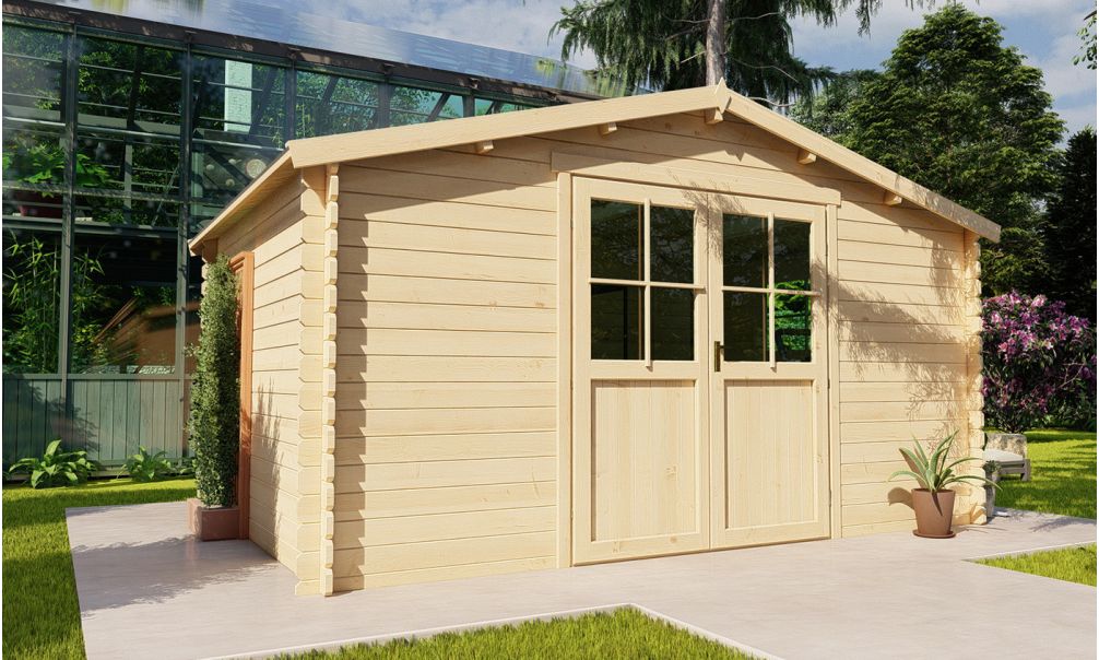 Gartenhaus Marmande 12 | Satteldach| 28mm | 380X280cm