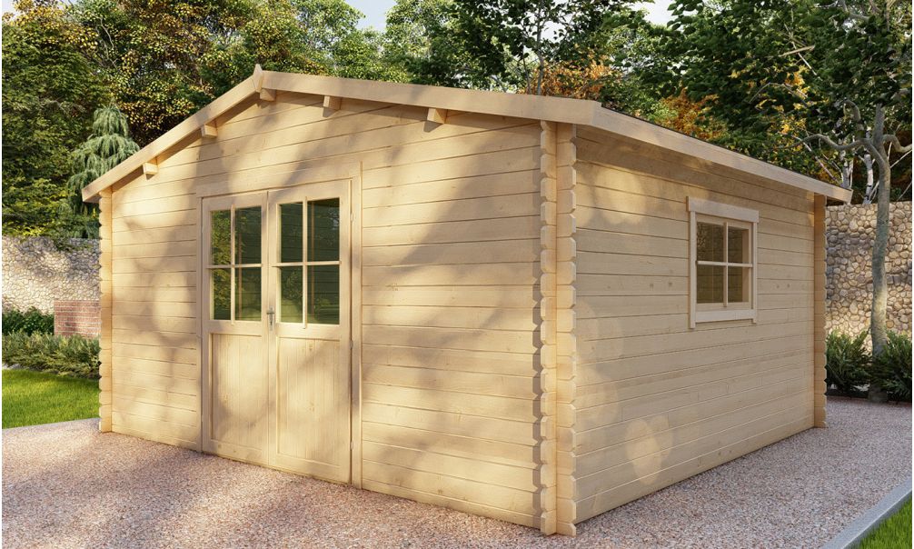 Gartenhaus Marmande 18 | Satteldach | 28mm | 432x382cm