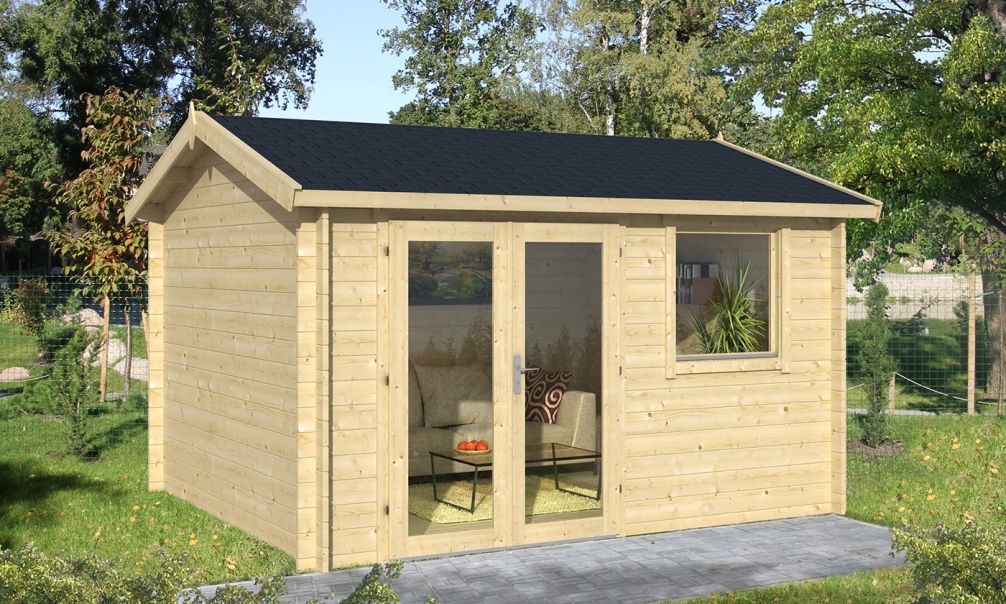 Gartenhaus Chaumont | Satteldach | 44mm | 390x300cm