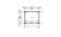Gartenhaus Exterieur Dream 5 | 250 x 200 cm | Satteldach| Wandstärke 44mm