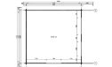 Gartenhaus Fontainebleau 1 | 480 x 480 x 283 cm + Schleppdach 100 cm | Satteldach | Wandstärke 44mm