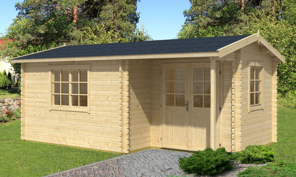 Gartenhaus Cuba | Satteldach | 44mm | 540x330cm