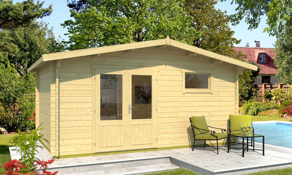 Gartenhaus Exterieur Dream 14 | 500 x 300 cm | Satteldach  |  Wandstärke 44mm