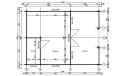 Gartenhaus Jersey 485 x 640 x 297 cm + Schleppdach 270 cm | Satteldach | Wandstärke 44mm