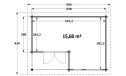 Gartenhaus Laval | Satteldach| 44mm | 530x370cm
