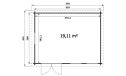 Gartenhaus Nice | Satteldach| 44mm | 510x390cm