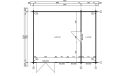 Gartenhaus Palerme | Satteldach| 44mm | 510x390cm