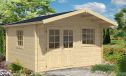 Gartenhaus Ramatuelle 380 x 380 x 270 cm + Luifel 90 cm | Satteldach | Wandstärke 44mm