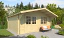 Gartenhaus Séville 485 x 485 x 263 cm +  Schleppdach 90 cm | Satteldach | Wandstärke 44mm