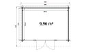 Gartenhaus Venise 390 x 270 cm | Satteldach | Wandstärke 44mm