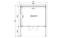 Gartenhaus Vichy 485 x 390 x 276 cm + Schleppdach 190 cm | Satteldach | Wandstärke 44mm
