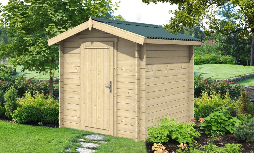 Gartenhaus Ouvrier 1 |Satteldach| 34mm | 207x207cm