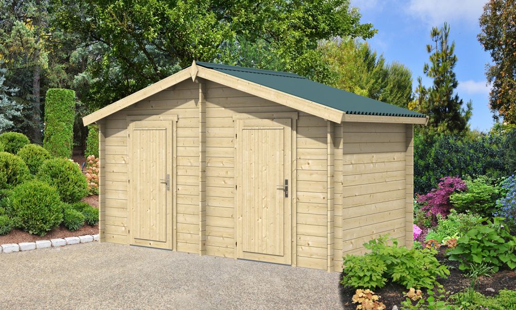 Gartenhaus Ouvrier 2 |Satteldach| 34mm | 207x410cm