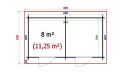 Gartenhaus Ouvrier 2 |Satteldach| 34mm | 207x410cm