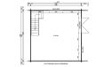 Blokhaus Perpignan 25 Mit Halbgeschoss | 500x 500cm | Satteldach | Wandstärke 44mm