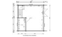 Blokhaus Perpignan 25/V2| Mit Halbgeschoss | 500x 500cm | Satteldach | Wandstärke 44mm