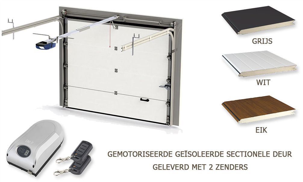 Holzgarage Loire | Satteldach | Motorisiertes Sektionaltor | Wandstärke 44 mm | 330x500cm