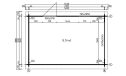 Holzgarage Loire | Satteldach | Motorisiertes Sektionaltor | Wandstärke 44 mm | 330x500cm