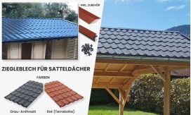 Ziegelblech für leichte und langlebige Dächer | Gartenhaus Violette 9