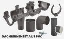 PVC Dachrinnen für Satteldach bis 700cm max RG125