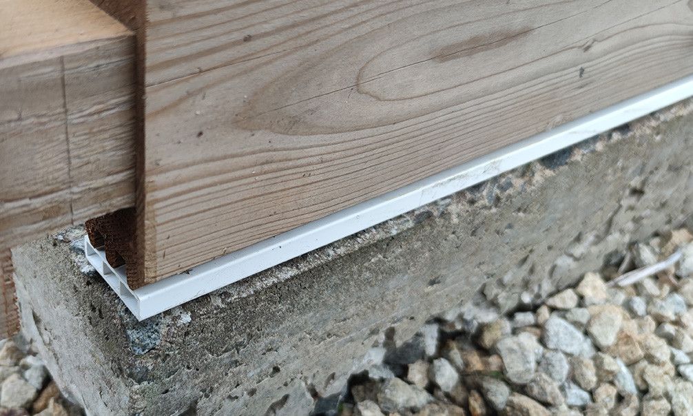 PVC-Unterbauten für Gartenhaus 68/70mm - 50x9x2500mm