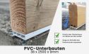 PVC-Unterbauten für Gartenhäuser 28/34/44mm - 38x9x2500mm