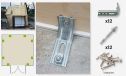 Sturmwinkel Set für die Befestigung des Gartenhauses am Fundament