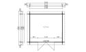 Gartenhaus Lyon 7 | Flachdach | Wandstärke 34mm | 278x238cm