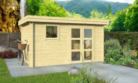 Gartenhaus Lyon 9 | Flachdach | Wandstärke 34mm | 378x238cm