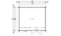 Gartenhaus Lyon 13 | Flachdach | Wandstärke 34mm | 378x338cm