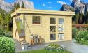 Gartenhaus Lyon 13 | Flachdach | Wandstärke 34mm | 378x338cm