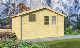 Gartenhaus Violette 11 | Satteldach | Wandstärke 34mm | 378x298cm