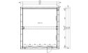 Doppelgarage aus Holz Martigues 44 | Flachdach | Motorisiertes Sektionaltor | Wandstärke 44 mm | 634x570cm
