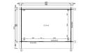 Holzgarage Leucate A | Pultdach | Werkstatt | Wandstärke 44mm | 578x398cm