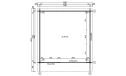 Holzgarage Leucate B | Pultdach | Werkstatt | Wandstärke 44mm | 488x488cm
