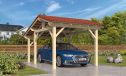 Einzel Carport Vincennes 14 | Holz-Nutzungsklasse 2 | Satteldak | Nordische Kiefer | 350x500cm