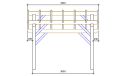 Einzel Carport Vincennes 14 | Holz-Nutzungsklasse 2 | Satteldak | Nordische Kiefer | 350x500cm